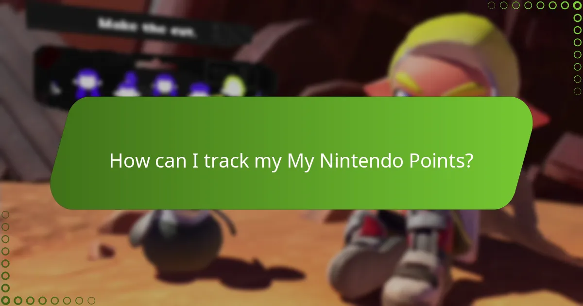 How can I track my My Nintendo Points?