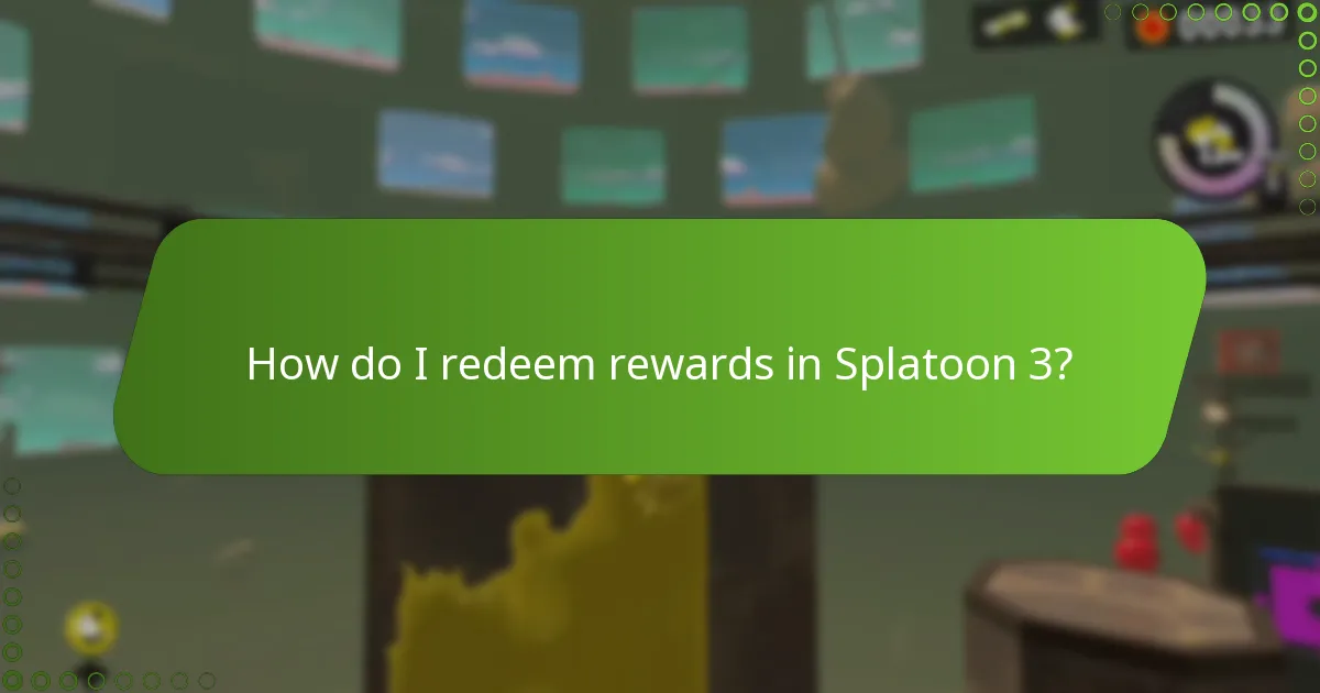 How do I redeem rewards in Splatoon 3?