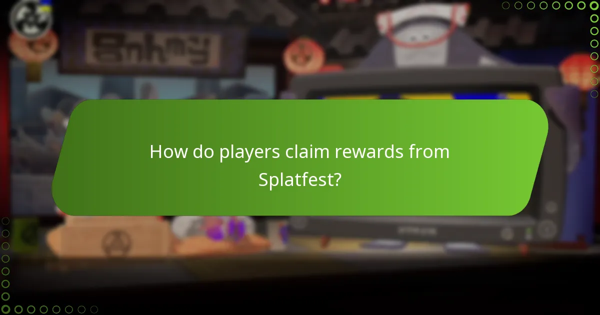 How do players claim rewards from Splatfest?