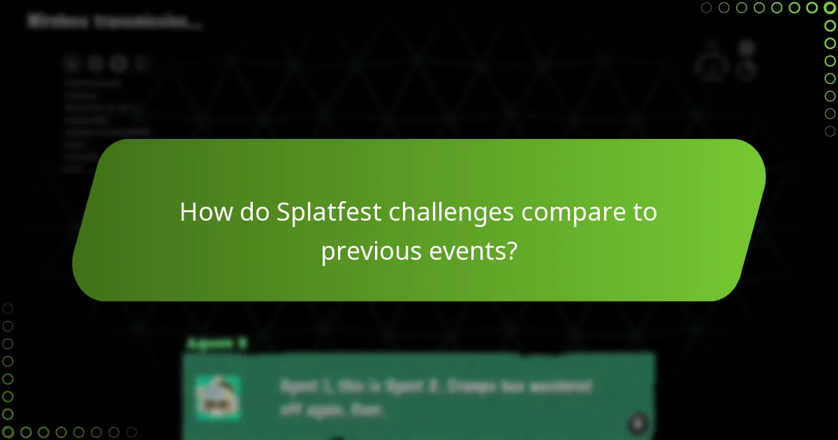 How do Splatfest challenges compare to previous events?