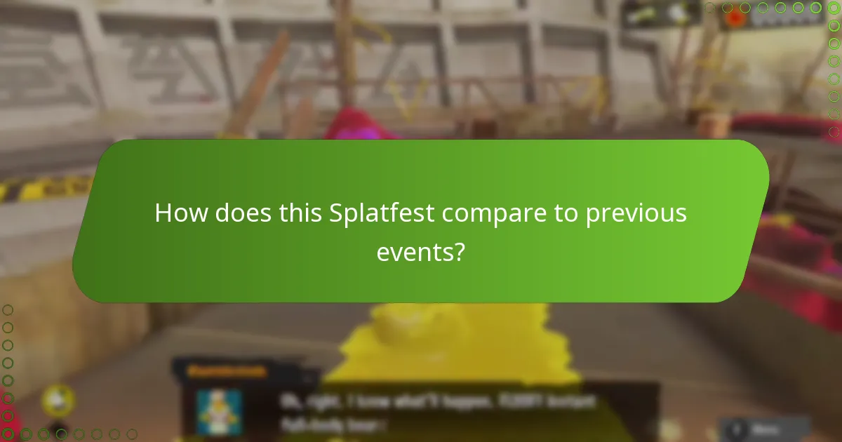 How does this Splatfest compare to previous events?