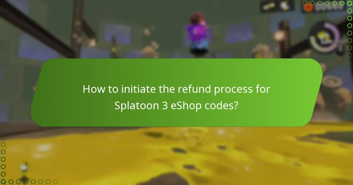 How to initiate the refund process for Splatoon 3 eShop codes?