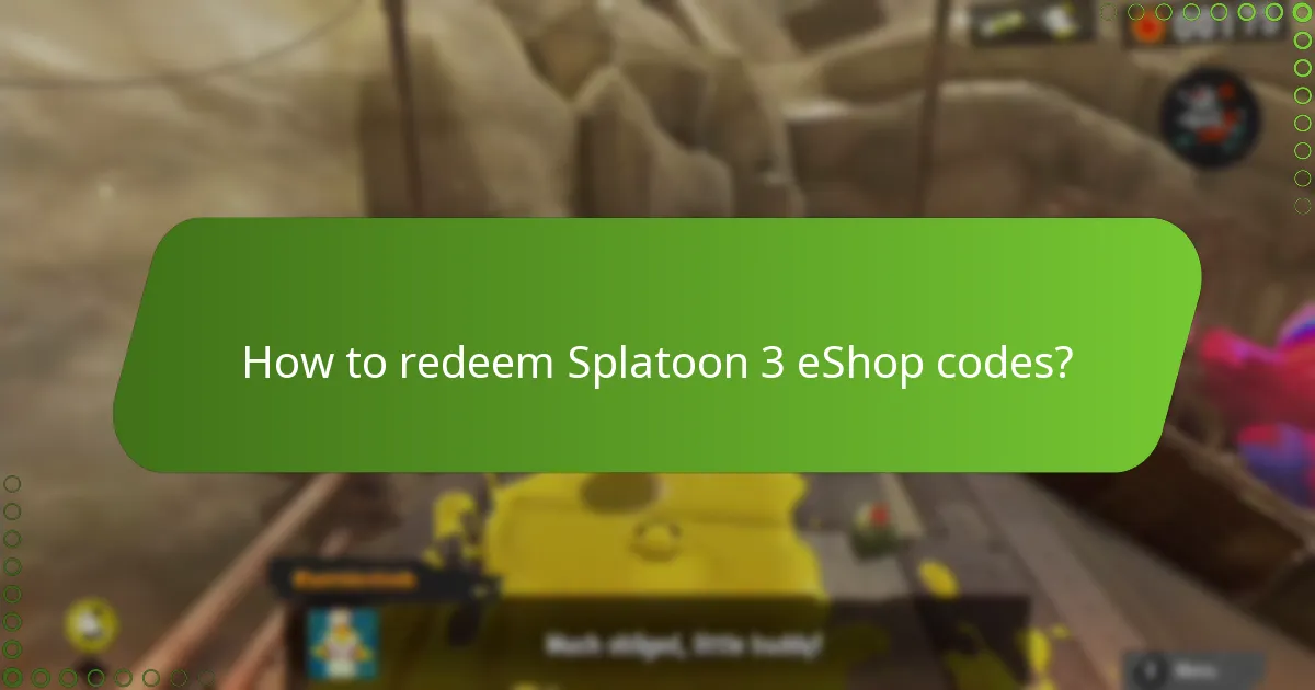 How to redeem Splatoon 3 eShop codes?