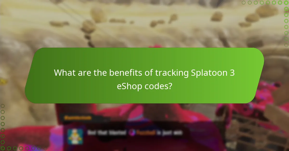 What are the benefits of tracking Splatoon 3 eShop codes?