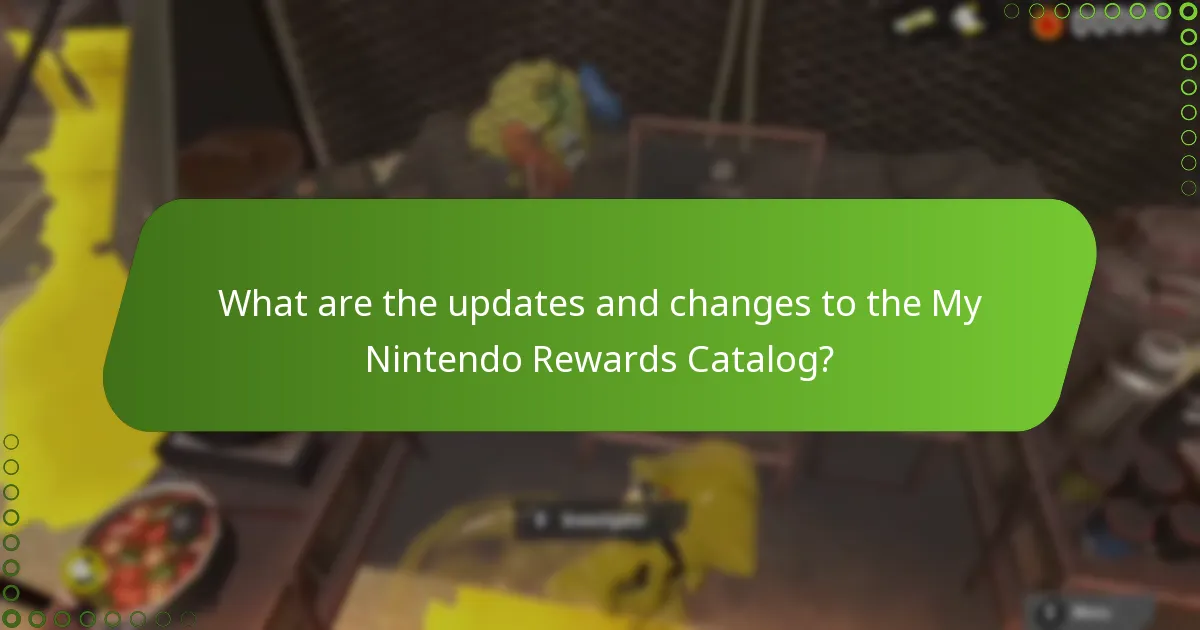 What are the updates and changes to the My Nintendo Rewards Catalog?