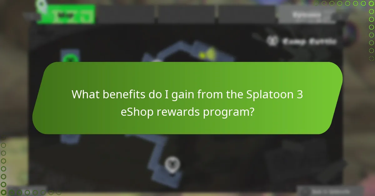 What benefits do I gain from the Splatoon 3 eShop rewards program?