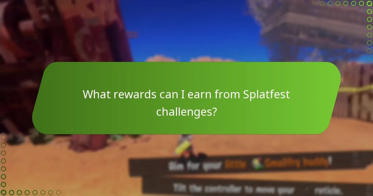 What rewards can I earn from Splatfest challenges?