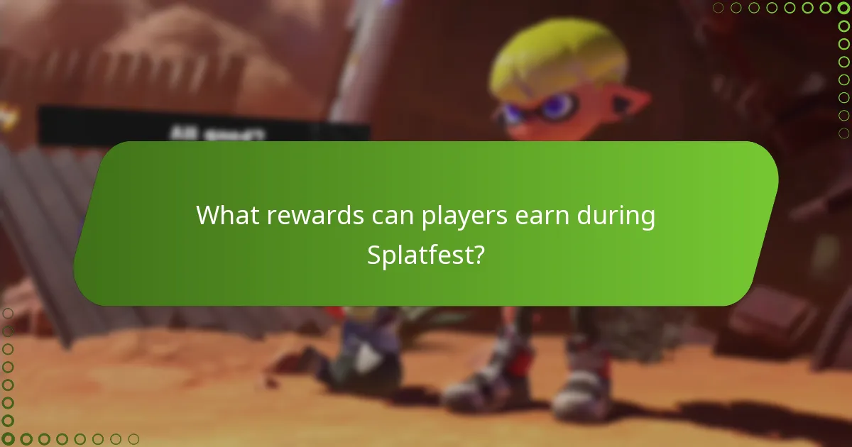 What rewards can players earn during Splatfest?