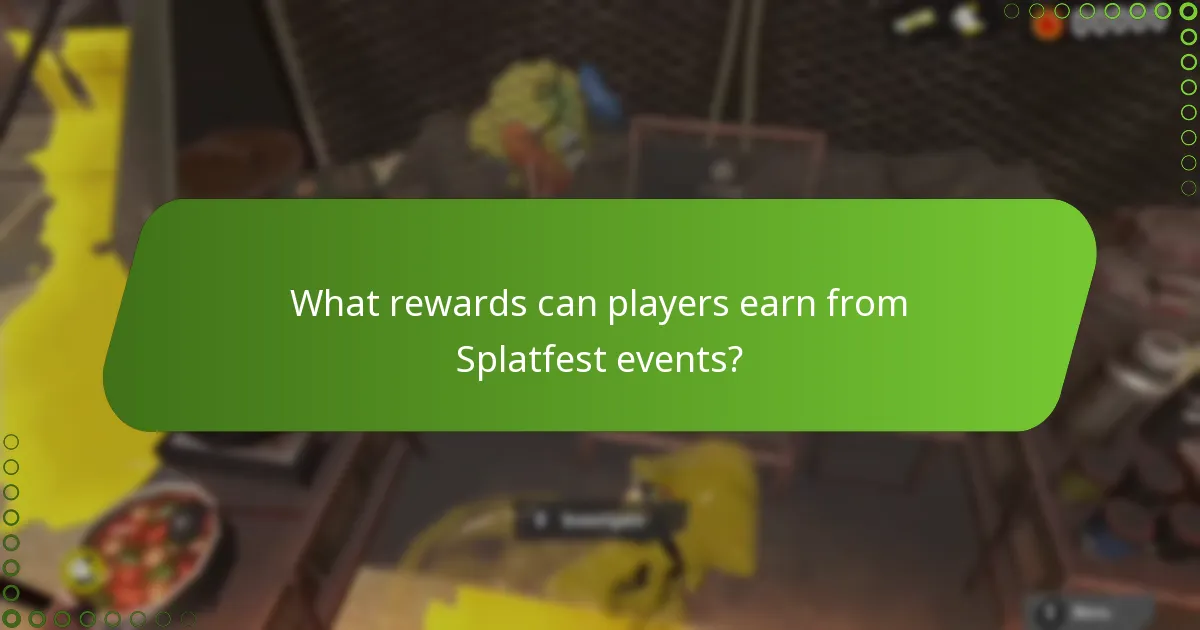What rewards can players earn from Splatfest events?