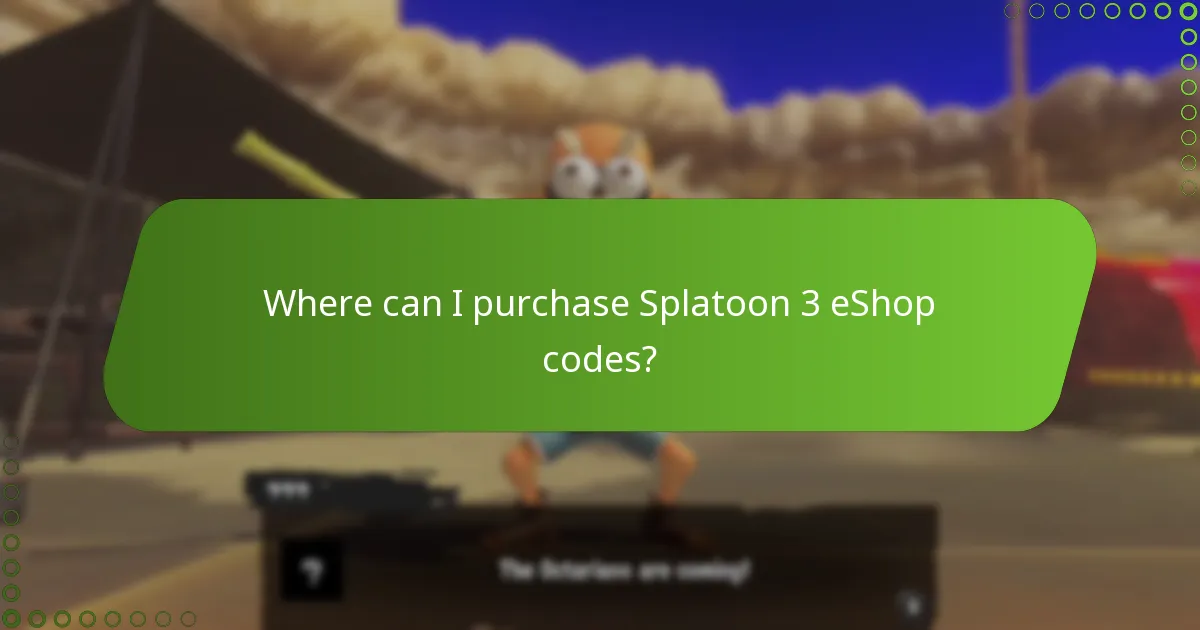 Where can I purchase Splatoon 3 eShop codes?
